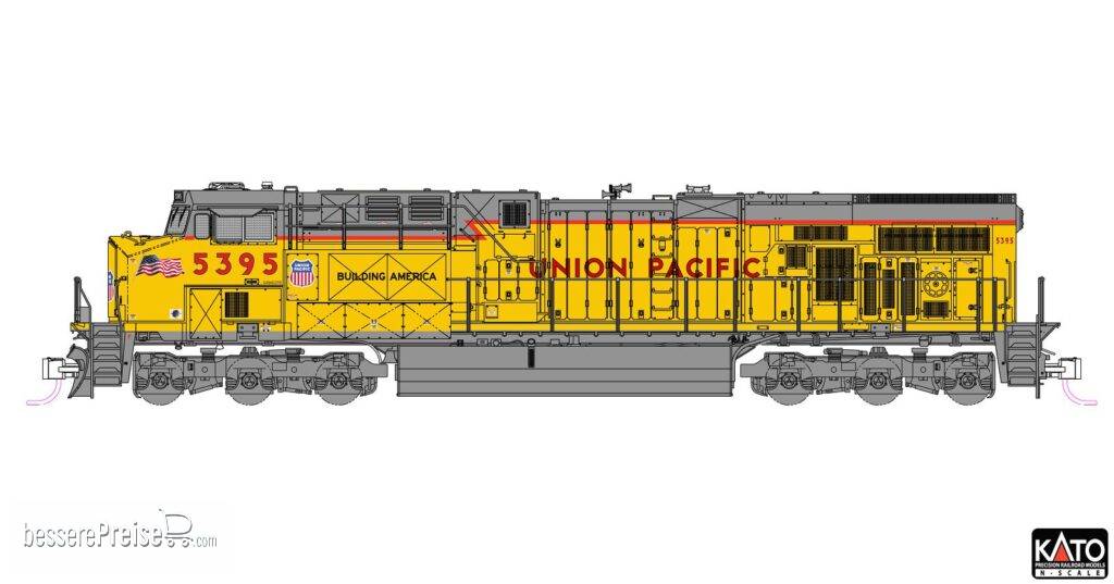 Diesellok GE ES44AC UP, Ep.VI, #5395, Nose Flag