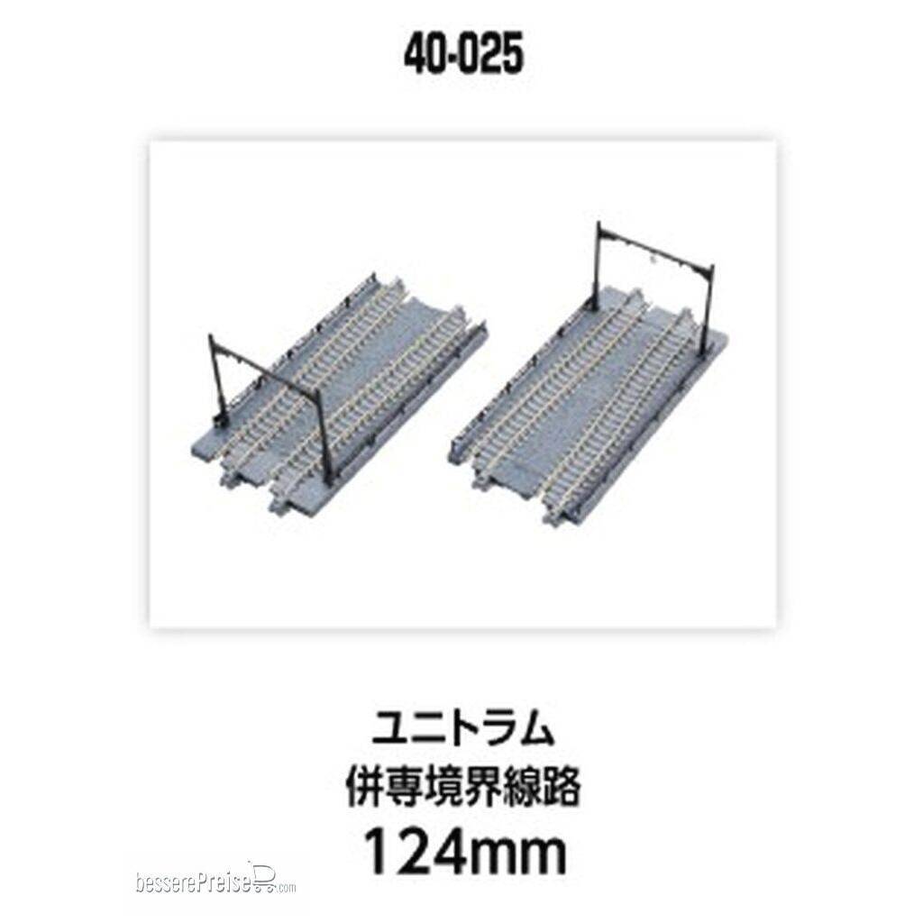 UNITRAM Übergangsgleis UNITRACK 124 mm
