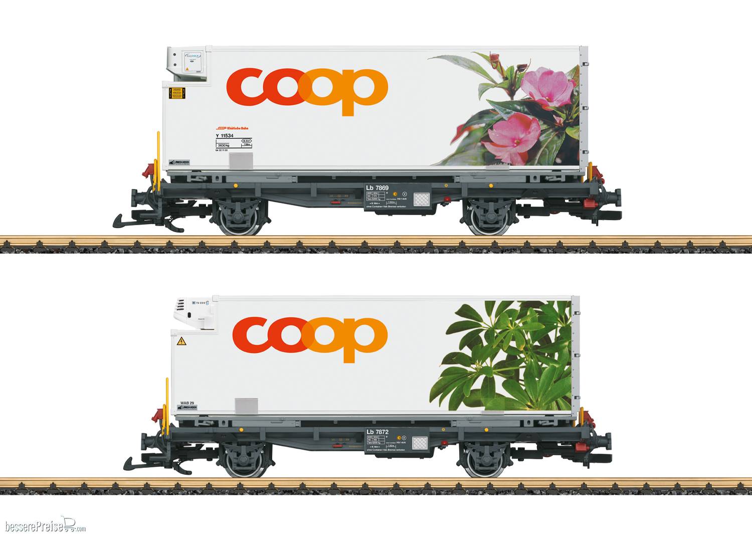 RhB Containerwagen Set coop®