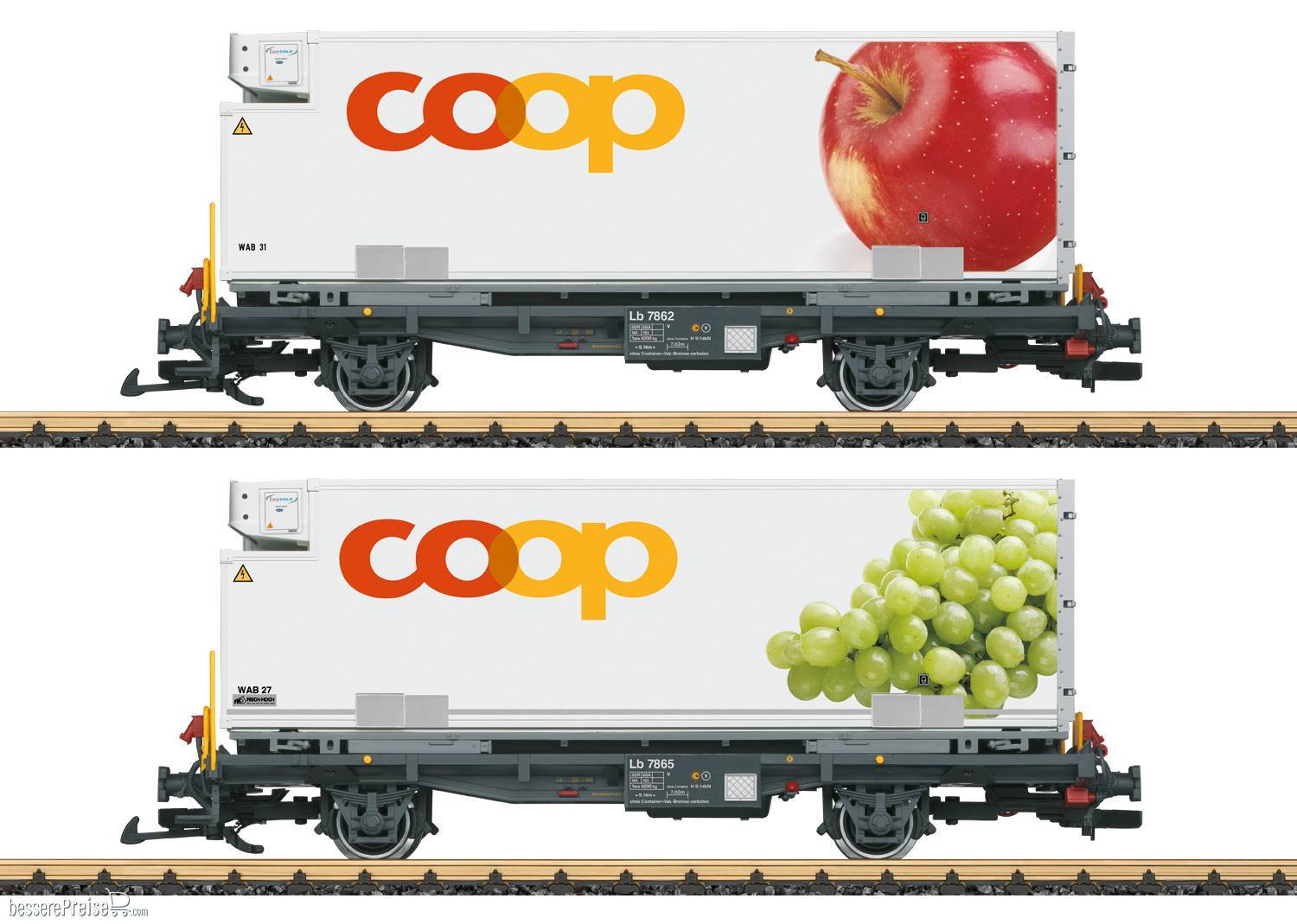 RhB Containerwagen Set coop®