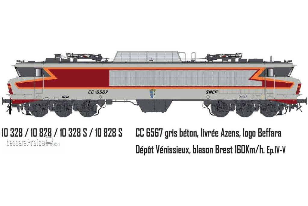 E-Lok CC 6567 SNCF weiß/rot/orange Ep.IV/V 160km/h Sound