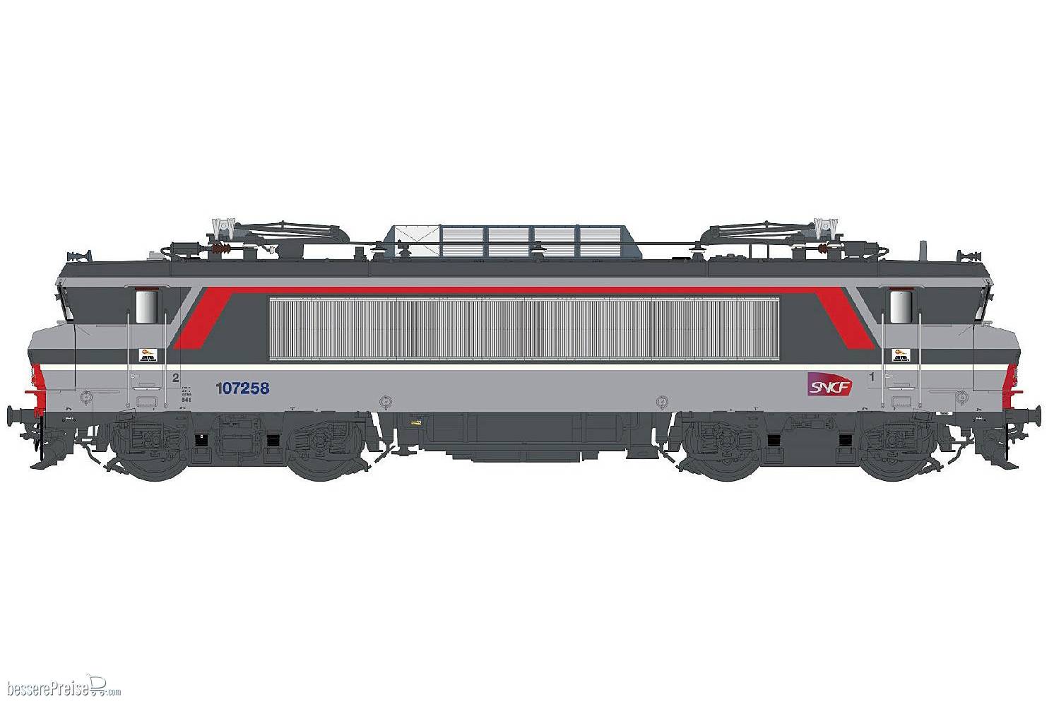 E-Lok BB 107258 SNCF, Ep.VI, Corail, AC - Lemke