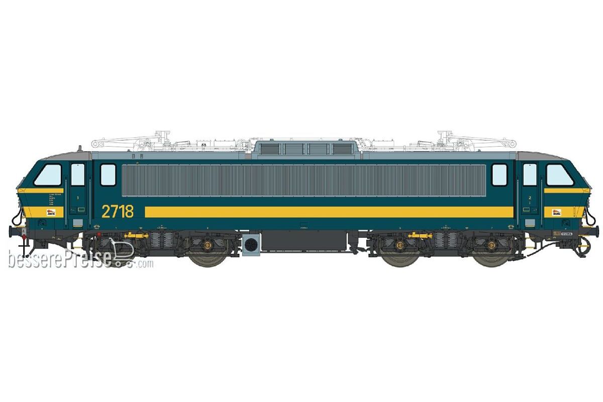 E-Lok HLE 2718 SNCB, Ep.VI, blau/gelb - Lemke