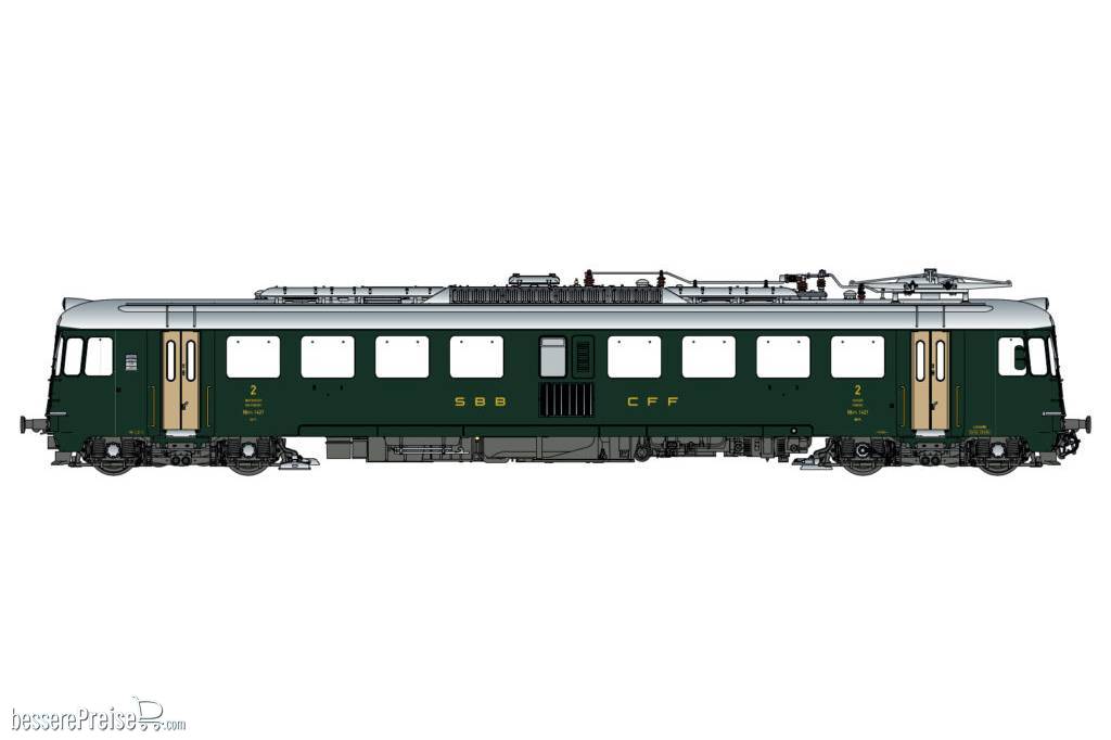Triebwagen RBe 4/4 SBB, Ep.III, grün, altes Logo, Sound