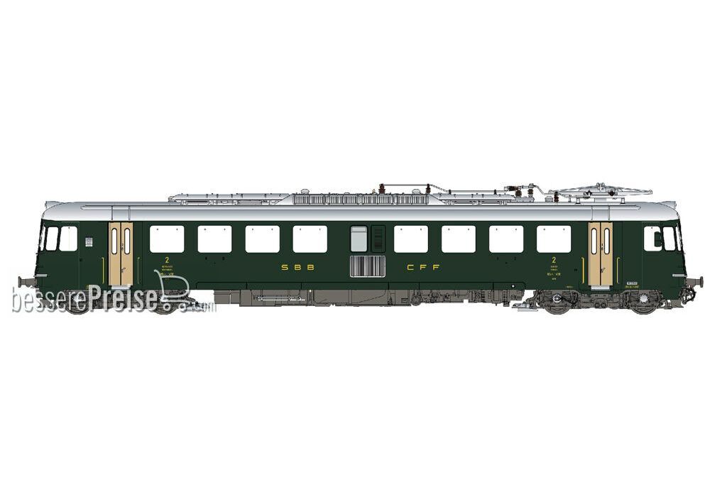 Triebwagen RBe 4/4 SBB, Ep.IV, grün, altes Logo, AC
