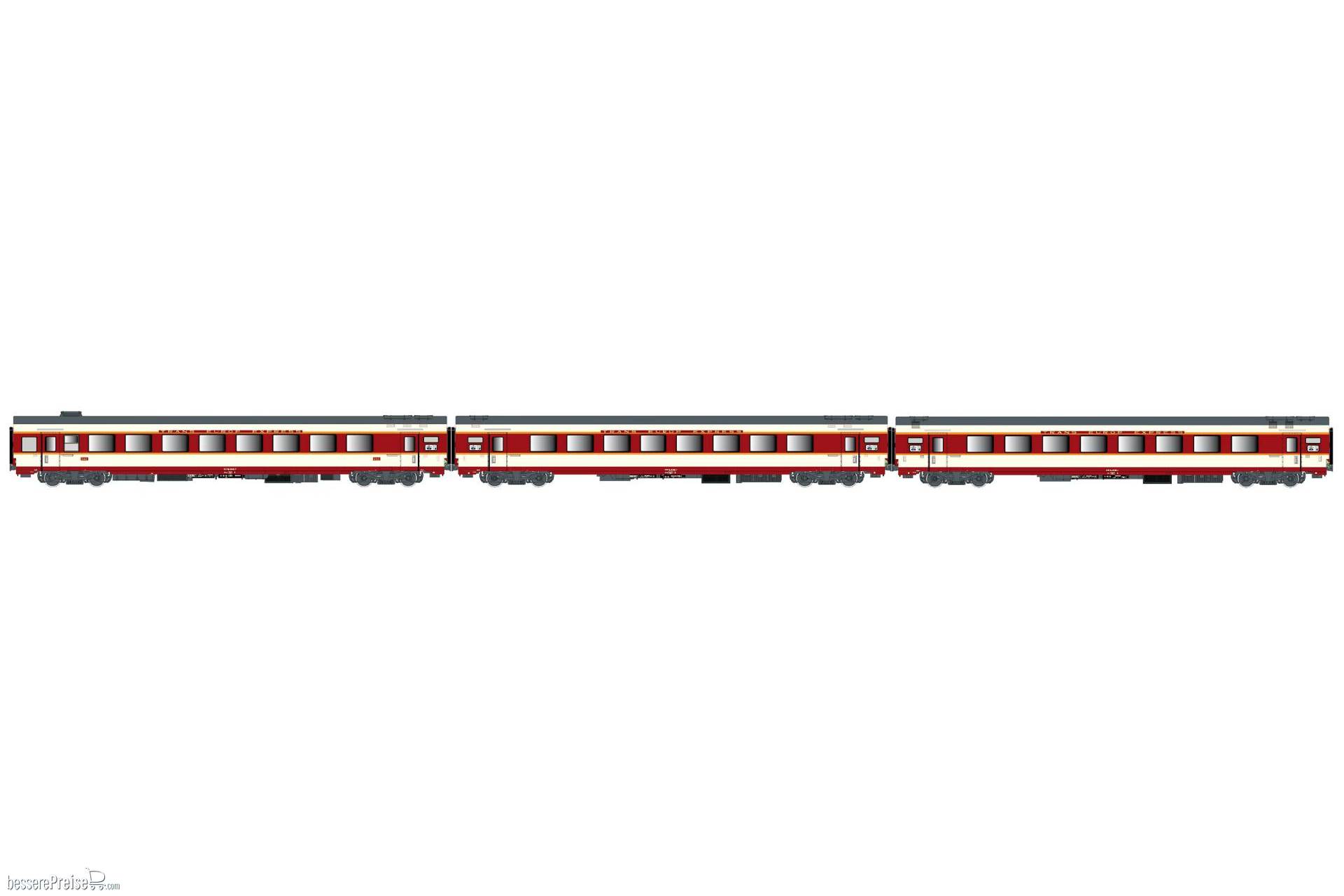 3er Set GC Personenwagen A3rtux+A8tu+A8u SNCF, Ep.IV, Etenda - Lemke