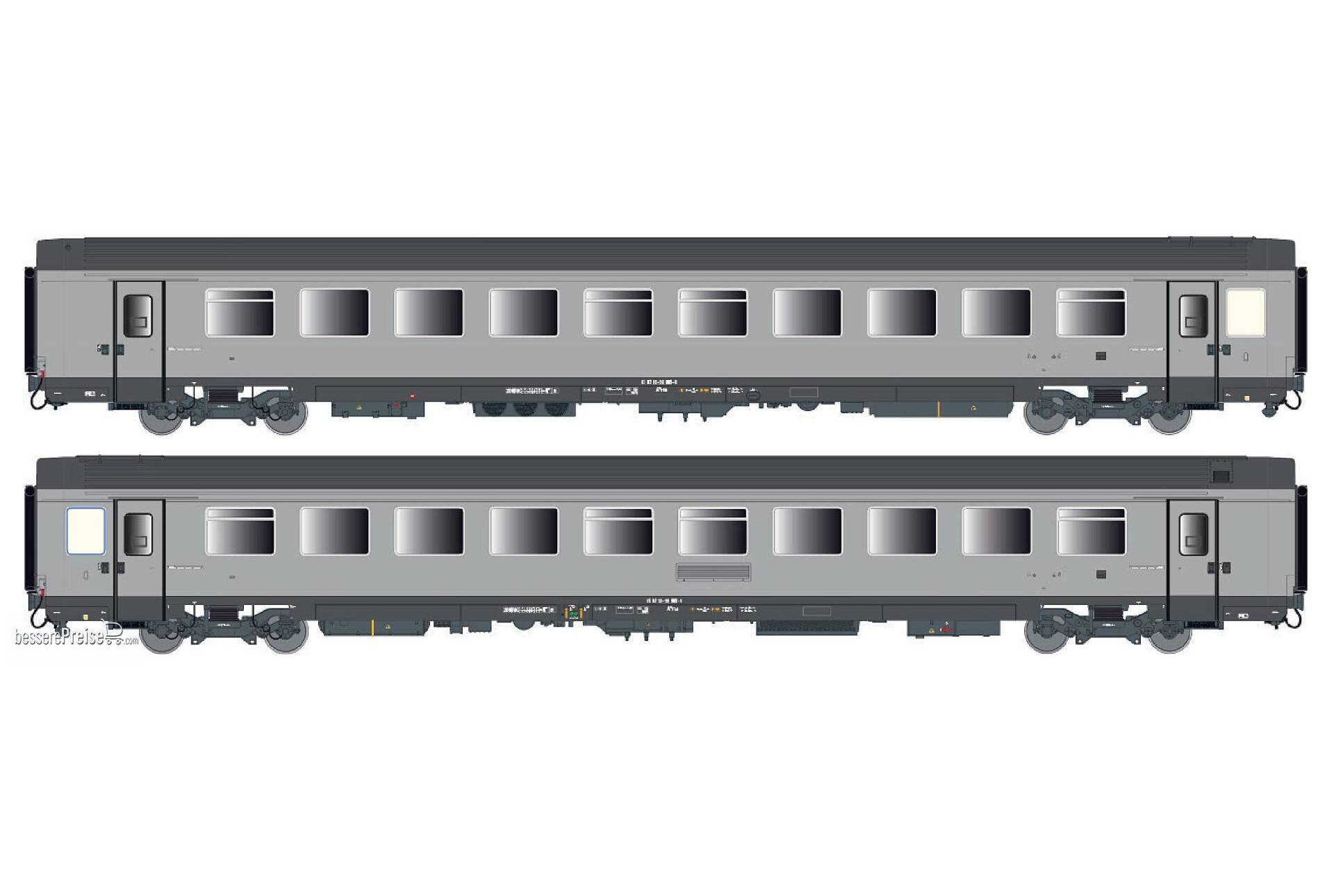 2er Set Personenwagen VTU A10rtu SNCF, Ep.V - Lemke