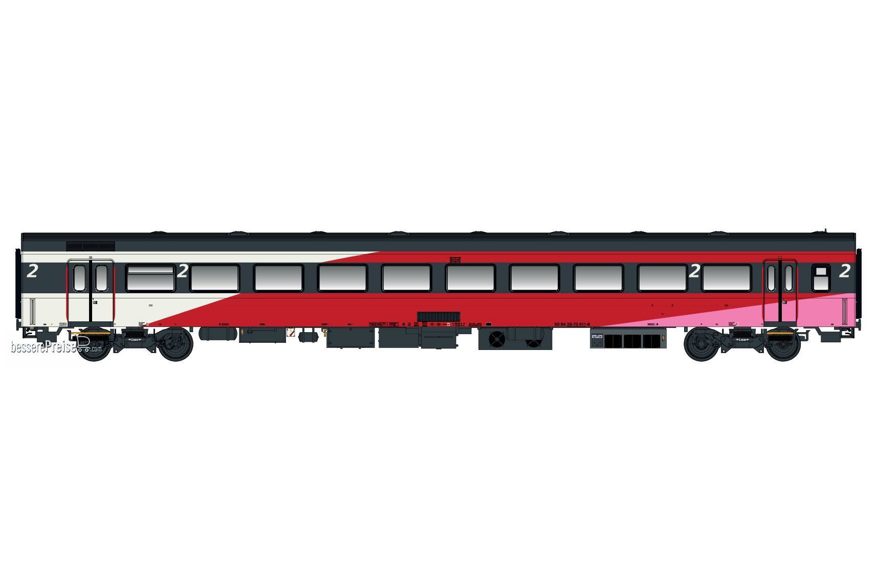 Personenwagen ICRm 2.Kl. B NS/FYRA, Ep.VI, Wg.21, Endwagen - Lemke