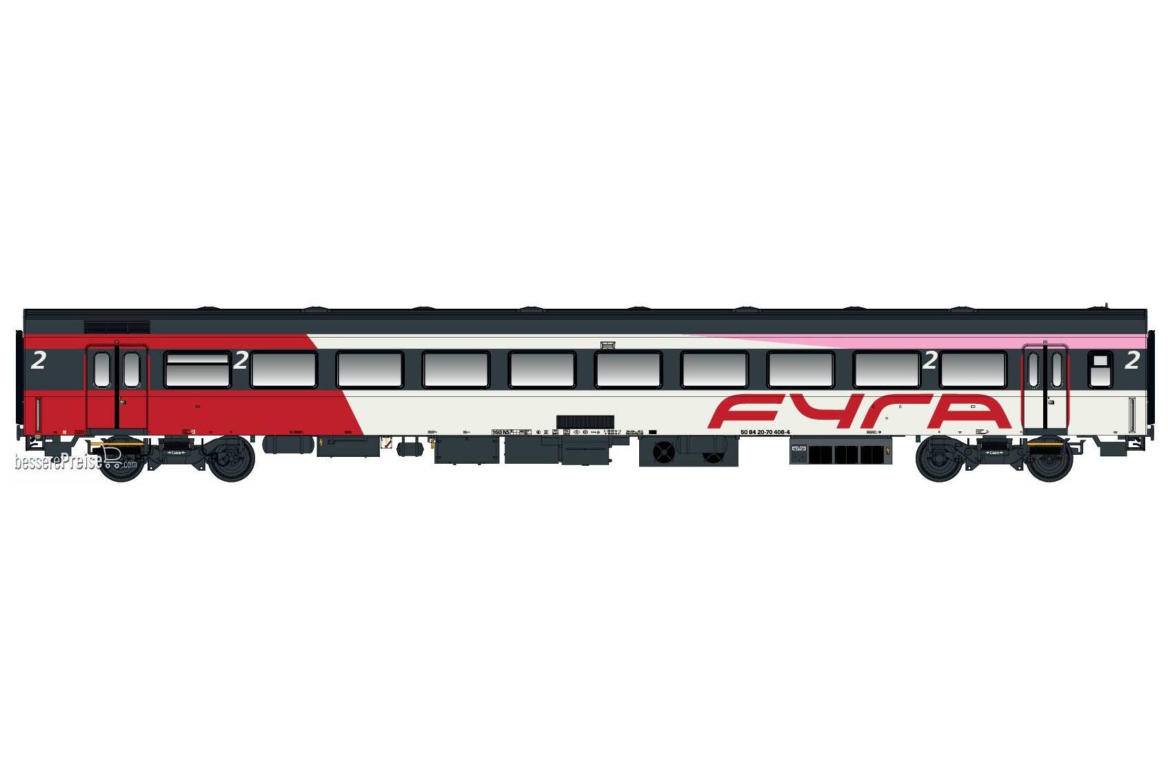 Personenwagen ICRm 2.Kl. B NS/FYRA, Ep.VI, Wg.25 - Lemke