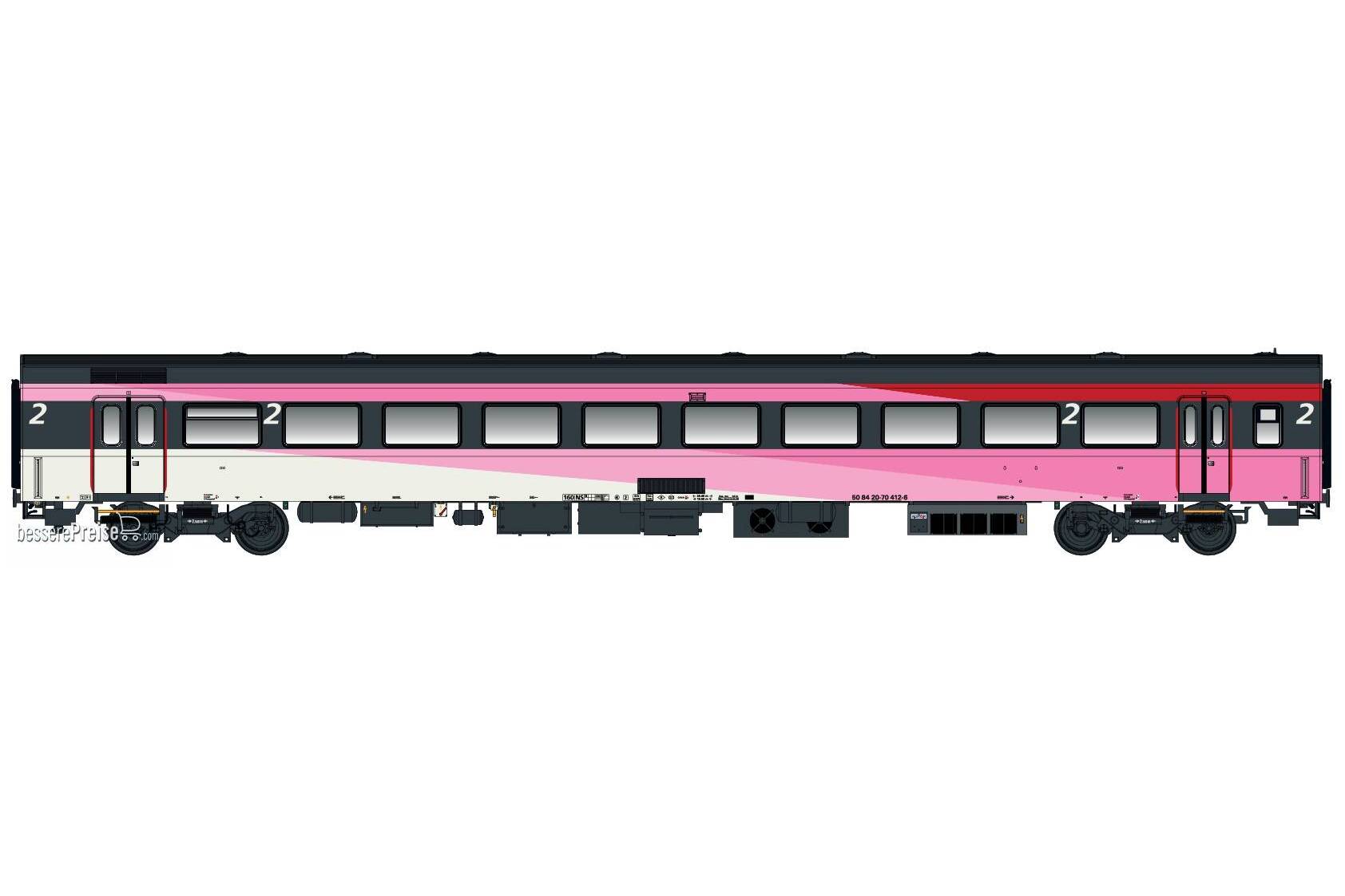 Personenwagen ICRm 2.Kl. B NS/FYRA, Ep.VI, Wg.27, Endwagen - Lemke