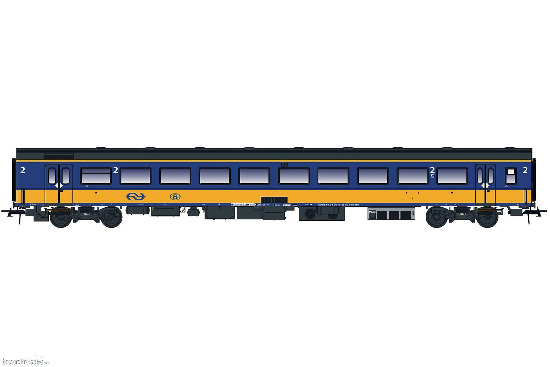 Personenwagen ICRmh 2.Kl. Bpmz NS, Ep.VI, Benelux - Lemke