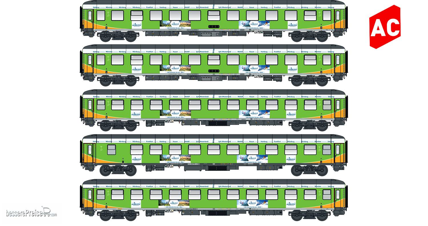 Alpen-Sylt-Express 5-tlg. 4xBvcmz248.5 1xBvxmbz249.1 EpVI AC - Lemke