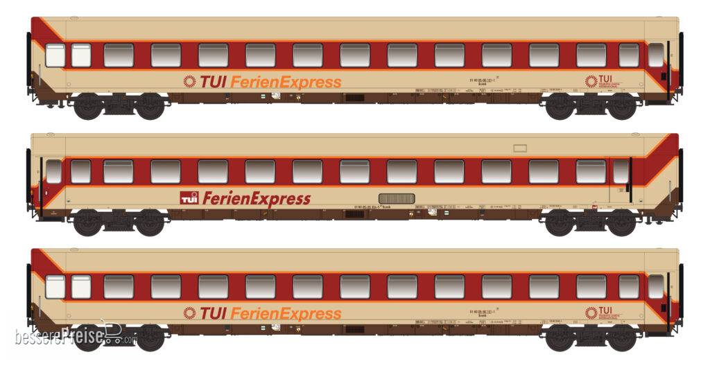 3er Set Liegewagen TUI Ferienexpress, Ep.IV, Set I, AC