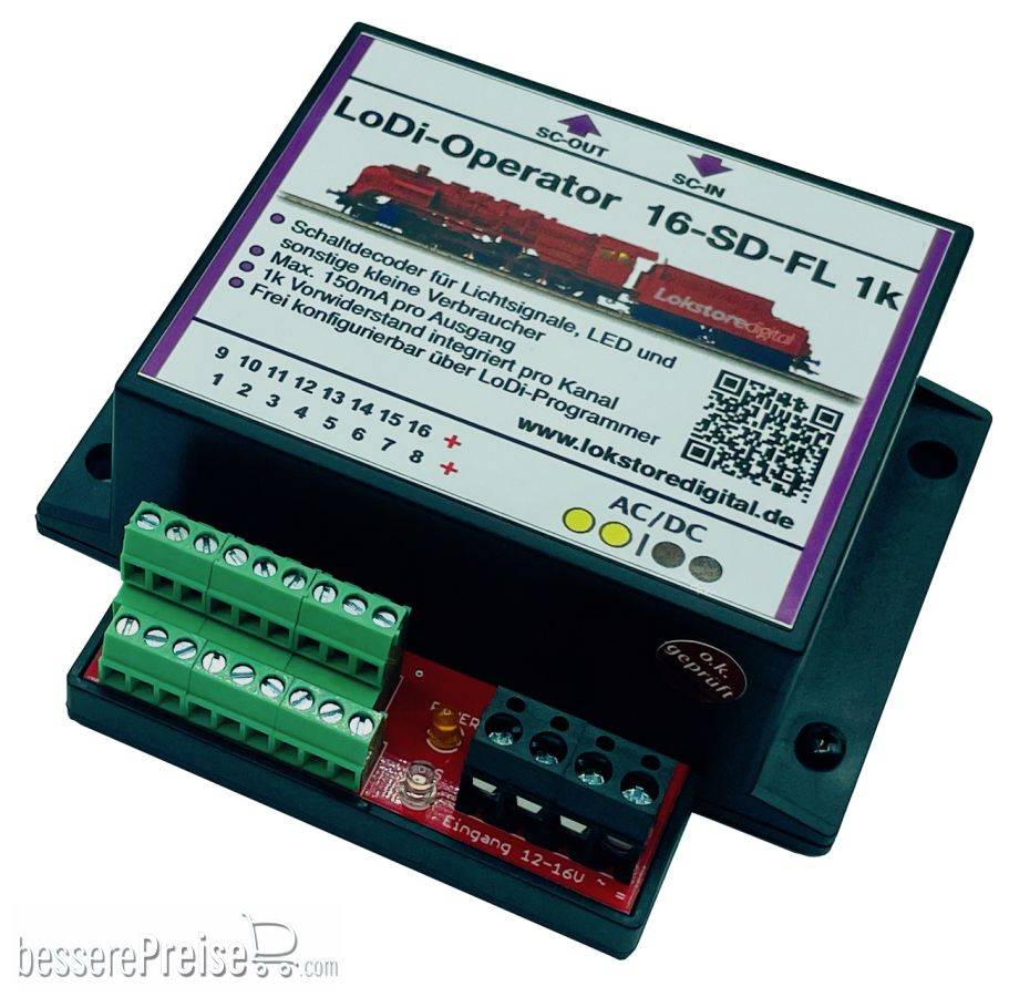Lokstore Digital LoDi0051K - LoDi-Operator 16-SD-FL 1K | Modellbahn | Modelleisenbahn