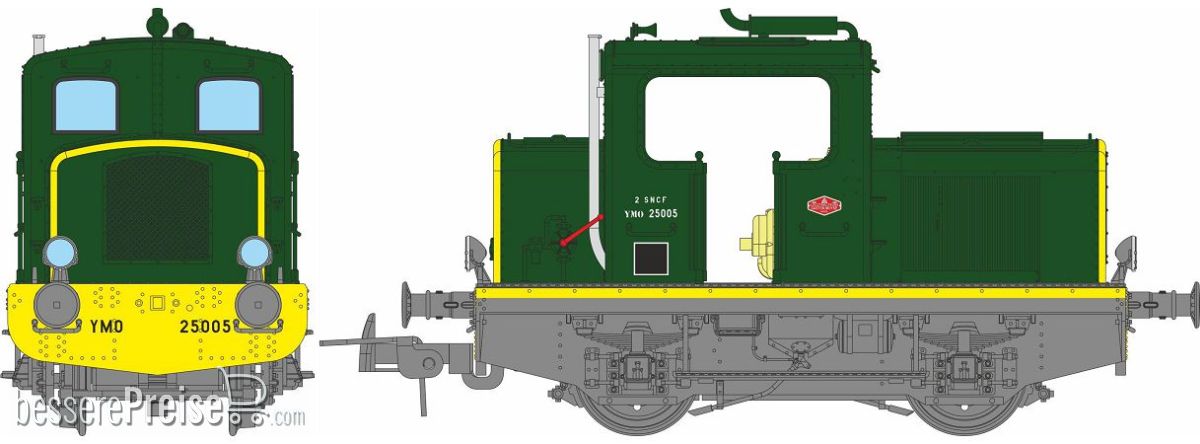 MOYSE 32 TDE, SNCF Green 306, Marchal light, Yellow line Era IV - DCC Sound (RERUN)