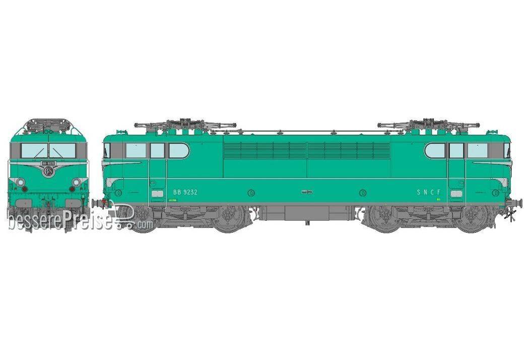 BB 9232 Green, Paris-SO without Skirt, Red Ligth Era IV-V - AC Sound Functional Pantos (3 tracks)