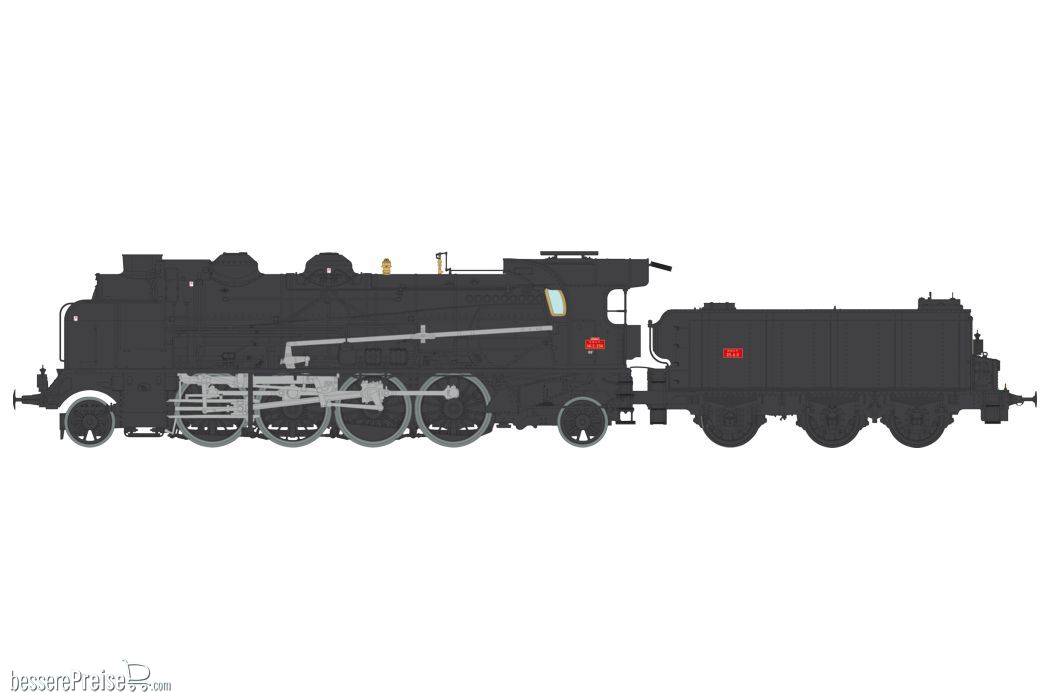 5-141 E 234 SNCF GRENOBLE depot, ACFI water pump, 25 m³ 25 A 11 tender - ANALOG DC