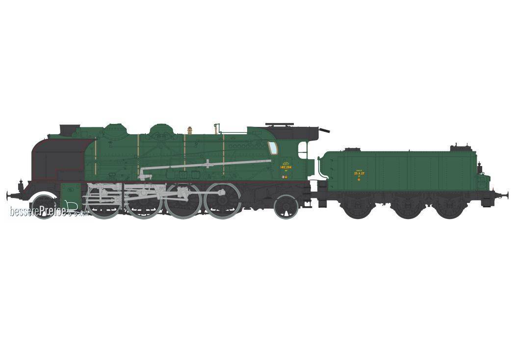 5-141 E 284 SNCF VILLENEUVE, tender 25 m³ 25 A 27 - ANALOGIQUE