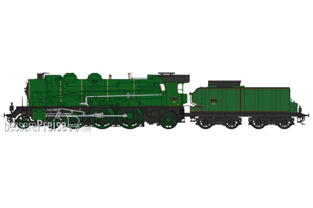 2-231 D 154 PLM - Simple smoke stack Era II - DCC Sound & Smoke