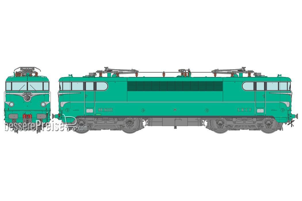 BB 16005 Original model, STRASBOURG depot Era III - AC Sound Functional Pantos (3 tracks)