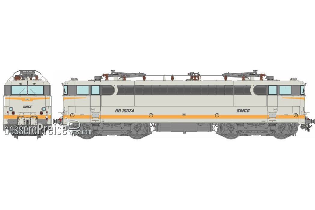 BB 16024 Grey livery downstroke SNCF logo, Preserved loco Era V - AC Sound Functional Pantos