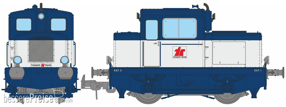 MOYSE 32 TDE, INDUSTRIAL, Marchal light, WHITE-BLUE Transport Réunis DCC Sound