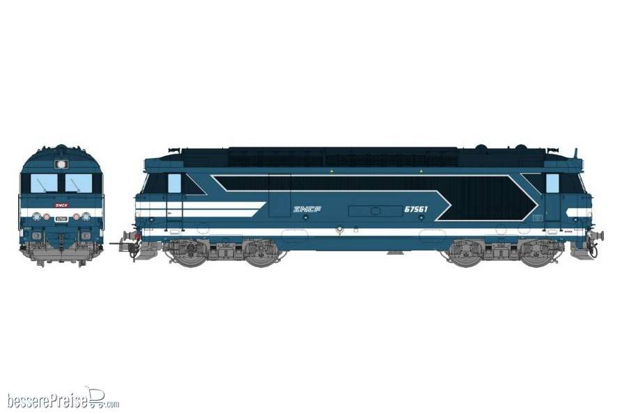 Diesellok BB 67561 BLEUE Spaghetti-Logo, Gitter - MARSEILLE - Ep.V - DCC mit SOUND