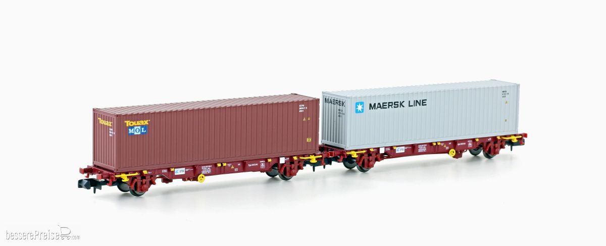 2er Set Containerwagen Lgnss B-Cargo/IFB, Ep.VI - Lemke
