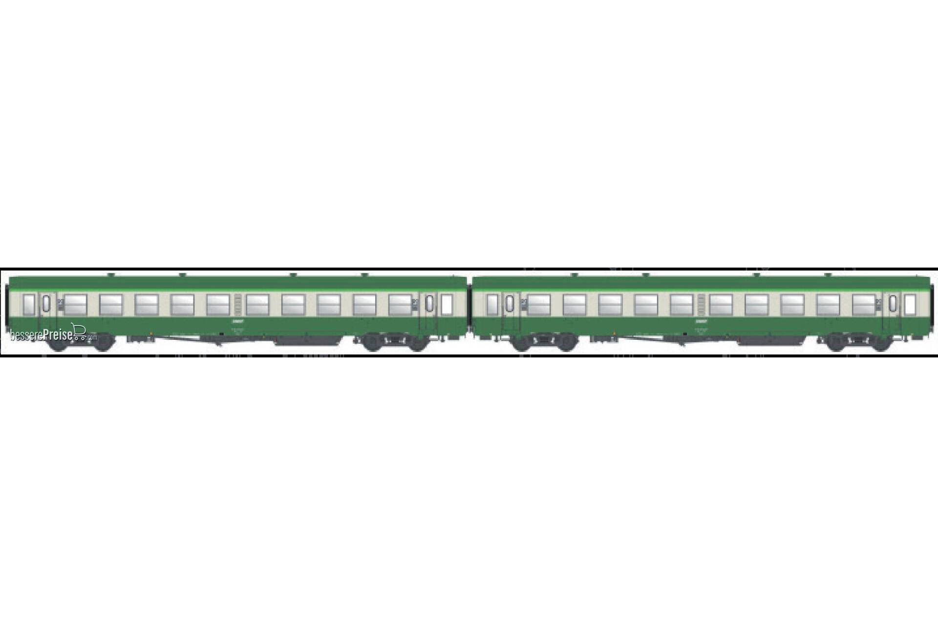 2er Set Personenwagen USI B10t U61, 2.Kl. SNCF, Ep.IVb - Lemke