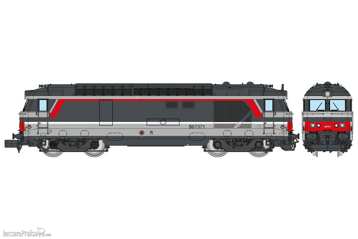 Diesel locomotive BB 67371 Multiservice livery, CHAMBERY, SNCF Era V-VI ANALOG