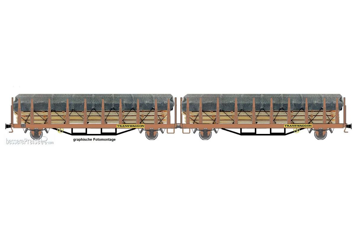 Laas DR-Transwaggon UIC mit Holzbalk.