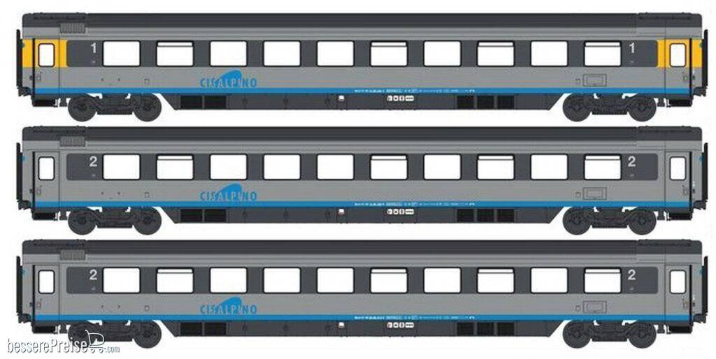 3er Set Personenwagen Apm + 2xBpm SBB/Cisalpino, Ep.V