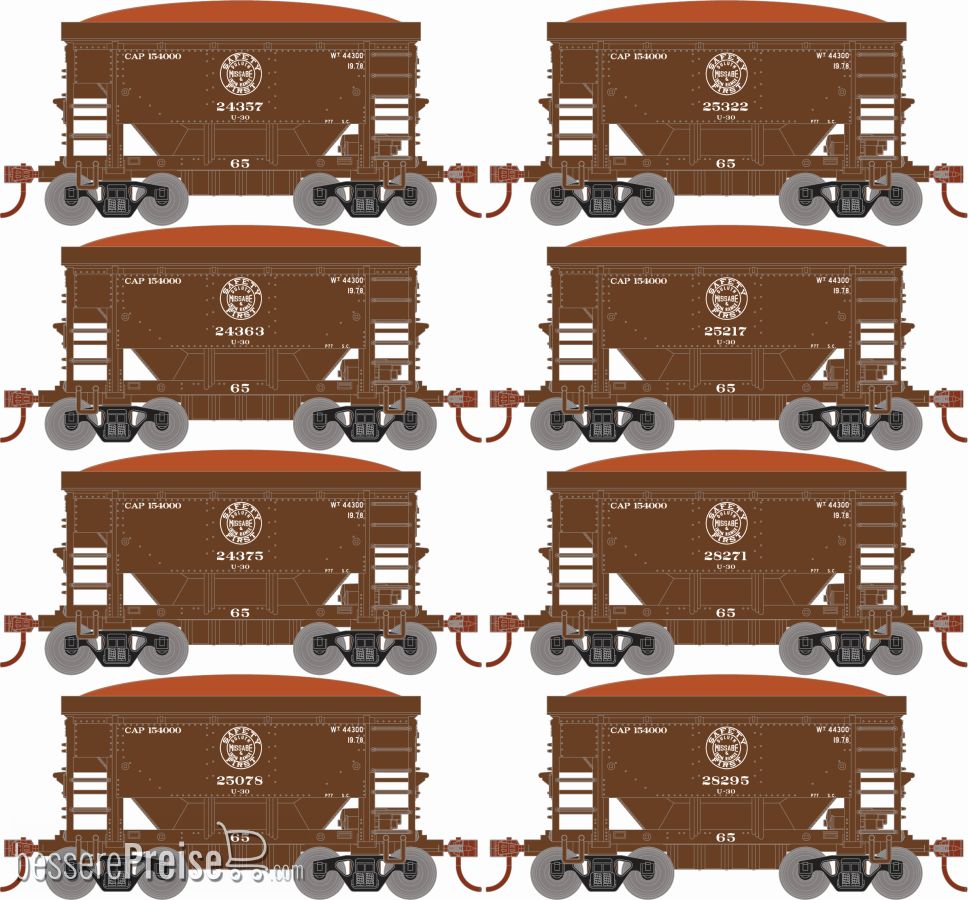 24' Ore Car 8-Wagen Duluth, Missabe & Iron Range DMIR #24357/-363/-375/25078/25217/-322/28271/-295
