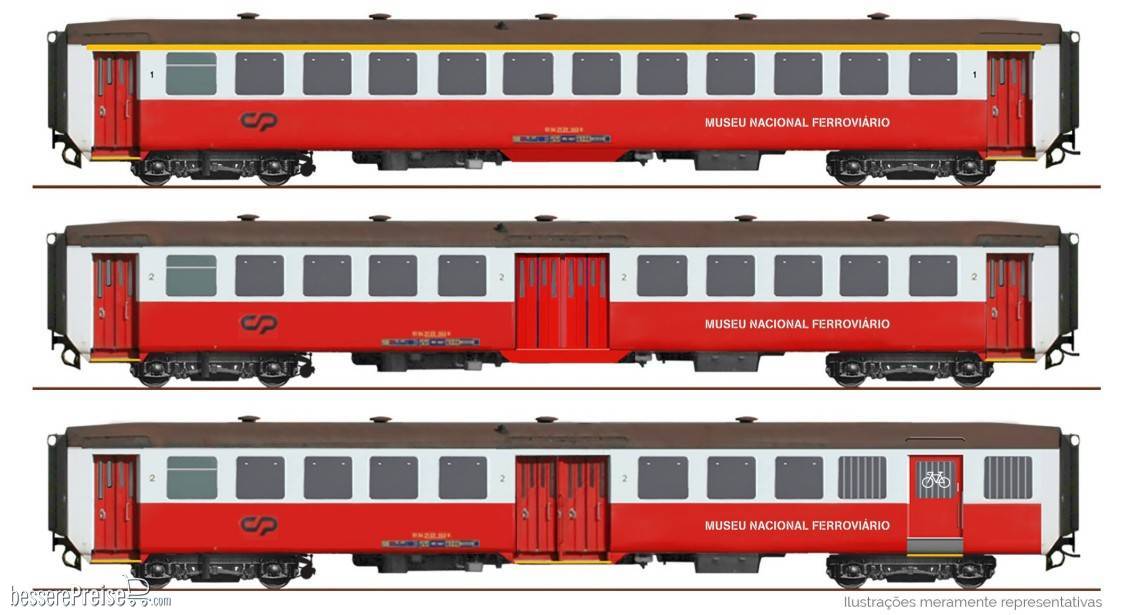 Set 3 Carr. (1 classe salão + 2 classe salão + 2 classe salão c/ furgão) Ep. VI