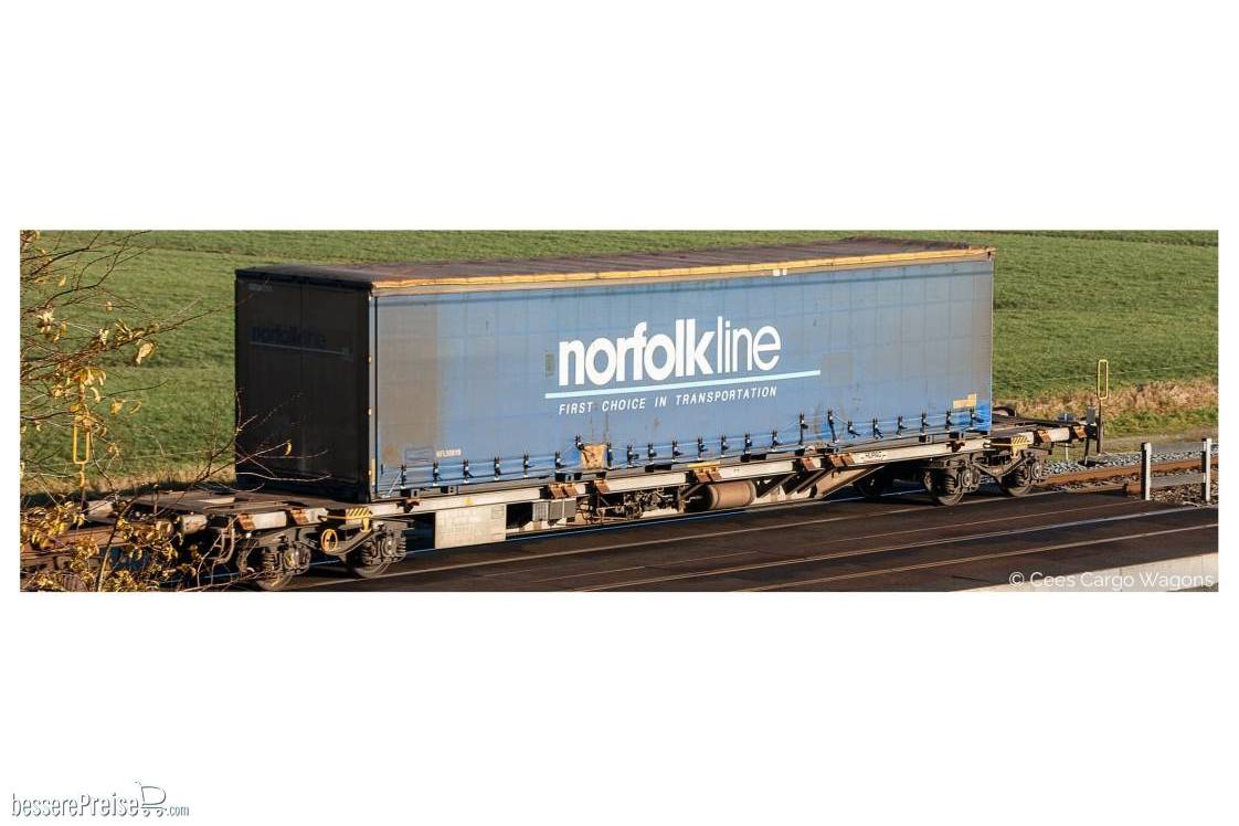 Sgnss HUPAC 024 60 container wagon Swap Body "Norfolk Line"