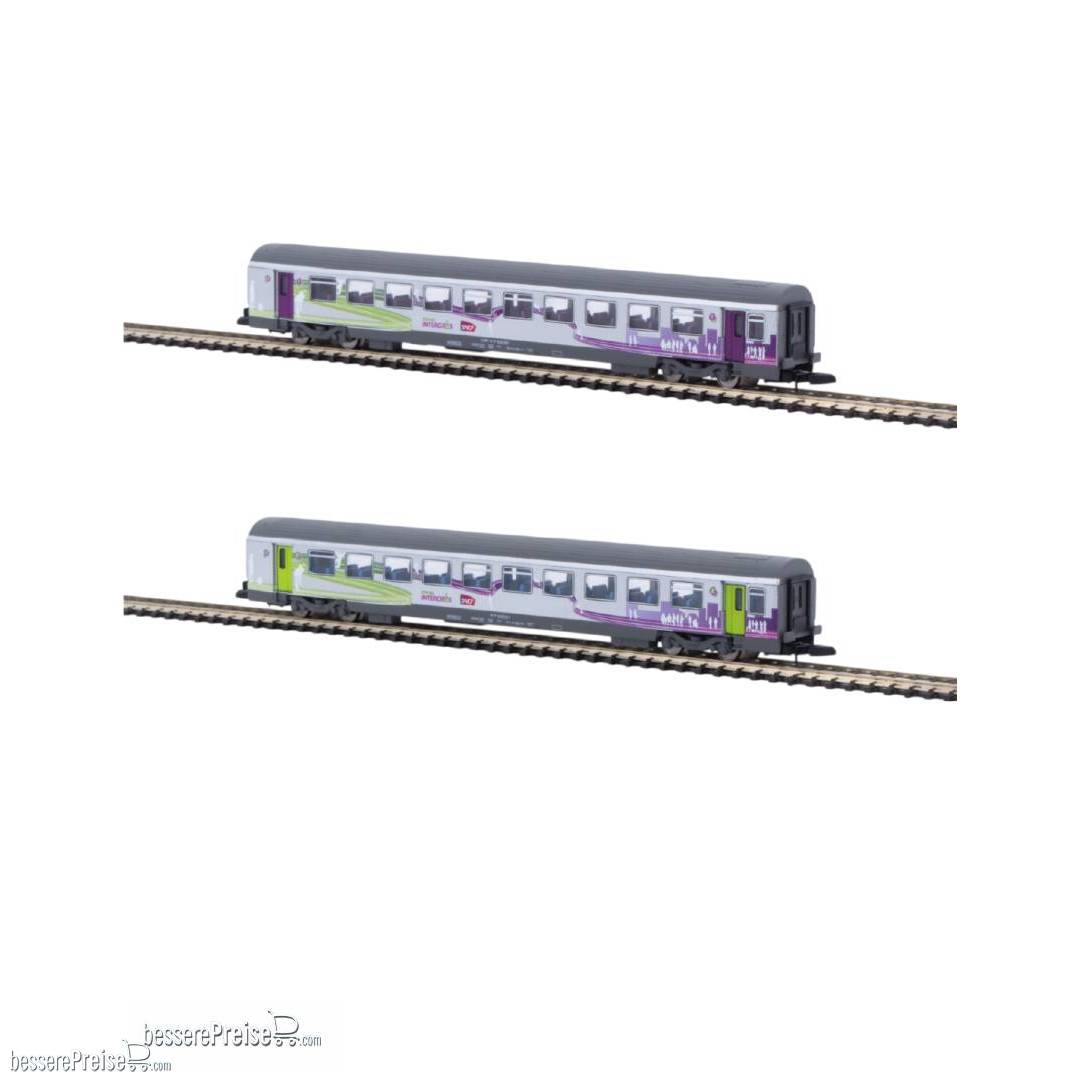 Set mit 2 CORAIL VTU-Wagen in Intercités-Lackierung – 1x1. Klasse + 1x2. Klasse