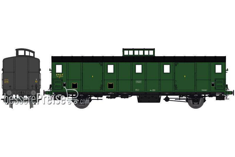 LUGGAGE CAR OCEM 29, black roof, Cushion wheelboxes, Era IIIA- DCC Sound