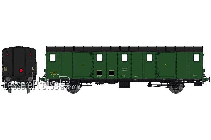 LUGGAGE CAR OCEM 29 Functional Lights, black roof, 3 Ligths, Cushion wheelboxes, Era IIIA- DCC Sound