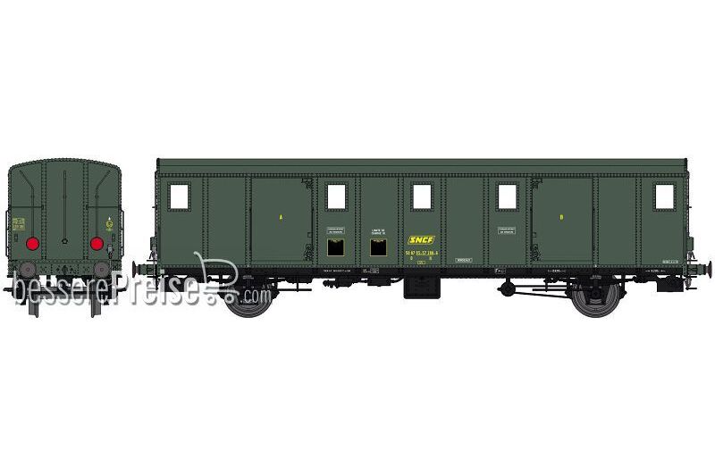 LUGGAGE CAR OCEM 29 Functional Lights, 2 Lights, Rollbearing wheelboxes, Yellow boxed logo Era IV- DCC Sound