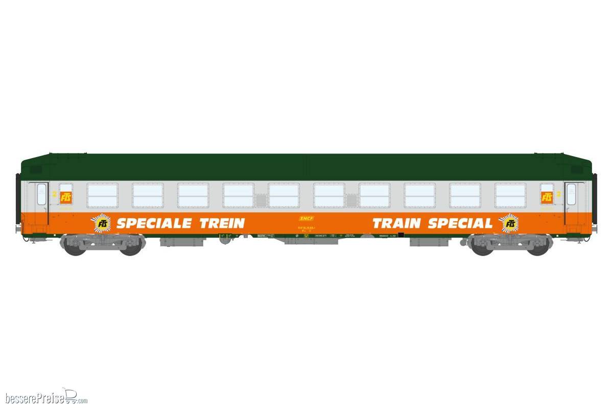 Sleeping UIC CAR B9c9x Orange and green, TRAIN SPECIAL FTS Era V
