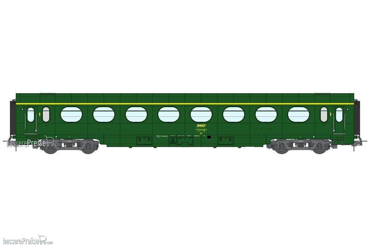 SNCF Leichtstahlwagen 1.Klasse A8 grün301 Ep.IV - mit Innenbeleuchtung