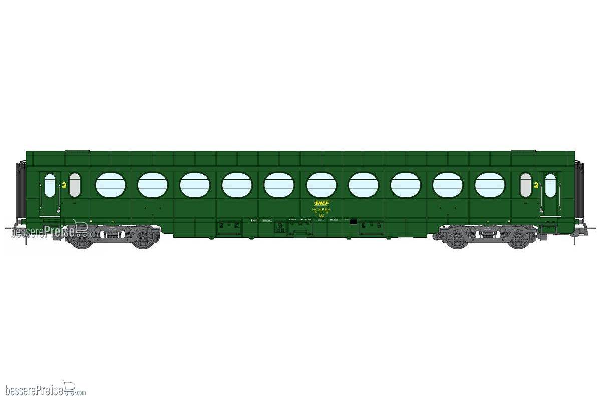SNCF Reisezugwagen 2.Klasse B10 grün301 Ep.IV - mit Innenbeleuchtung