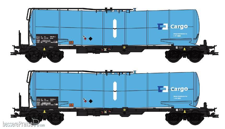 2-teilige Set CD Kesselwagen "Cargo" - DC 2-Leiter Gleichstom - Ep.VI