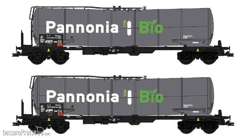2-teilige SetWASCO Kesselwagen "Pannonia Bio" - DC 2-Leiter Gleichstom - Ep.VI