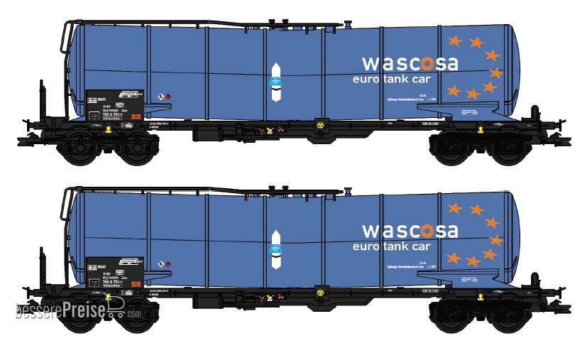 2-teilige Set Kesselwagen "Wascosa" - DC 2-Leiter Gleichstom - Ep.VI