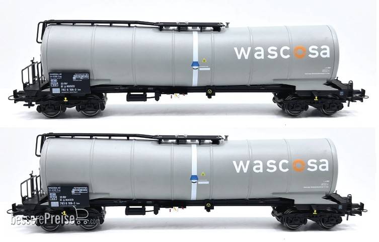 2-teilige Set WASCOSA Kesselwagen - DC 2-Leiter Gleichstom - Ep.VI