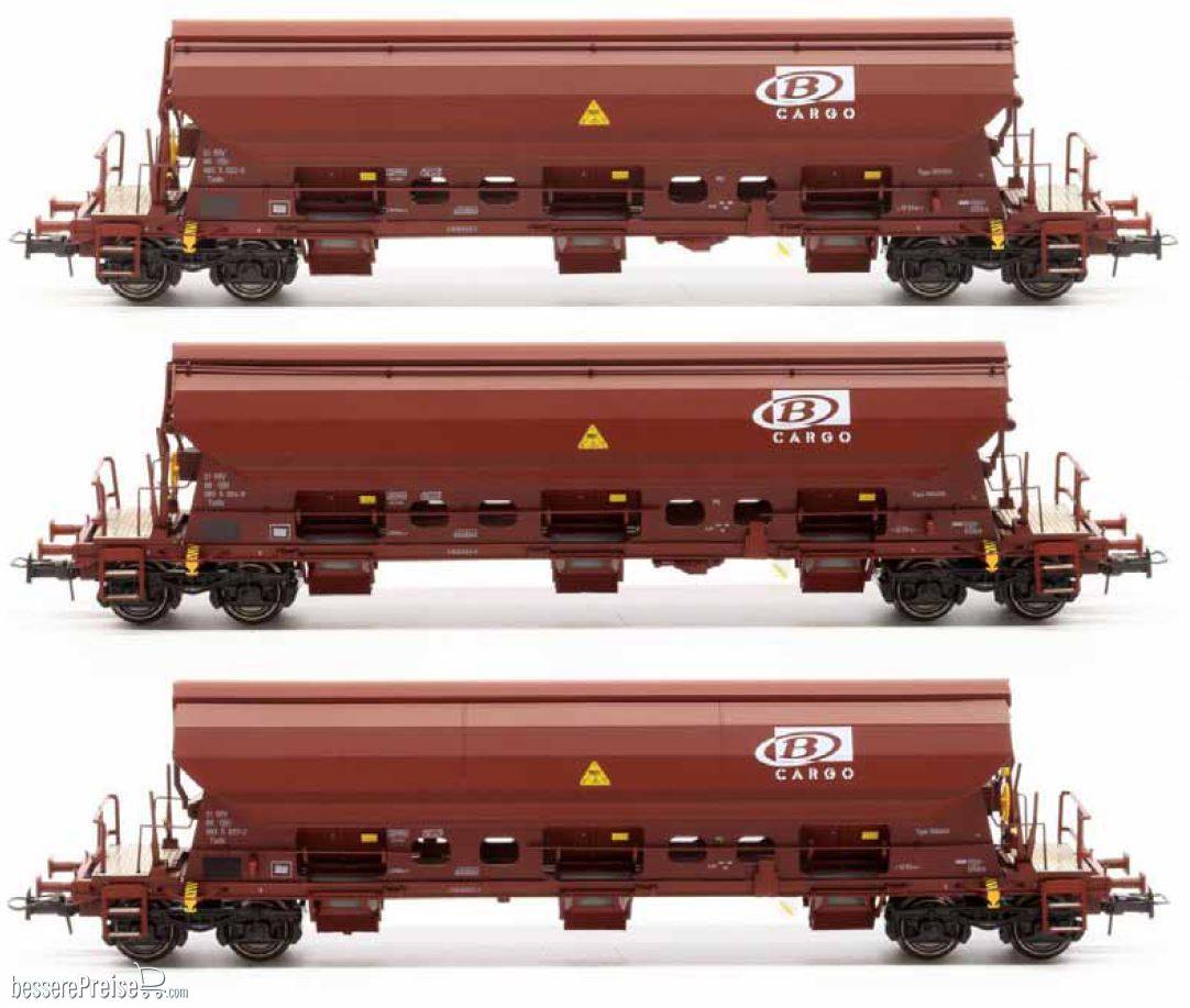Set mit 3 SNCB GetreideWagen Ep.V-VI in brauner Farbgebung