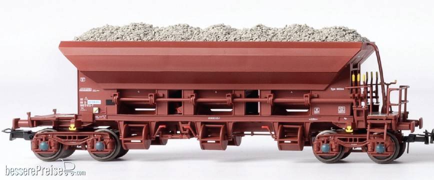 3-teilige Set Schotterwagen "INFRABEL" mit Schotter-Beladung- DC 2-Leiter Gleichstom - Ep.VI