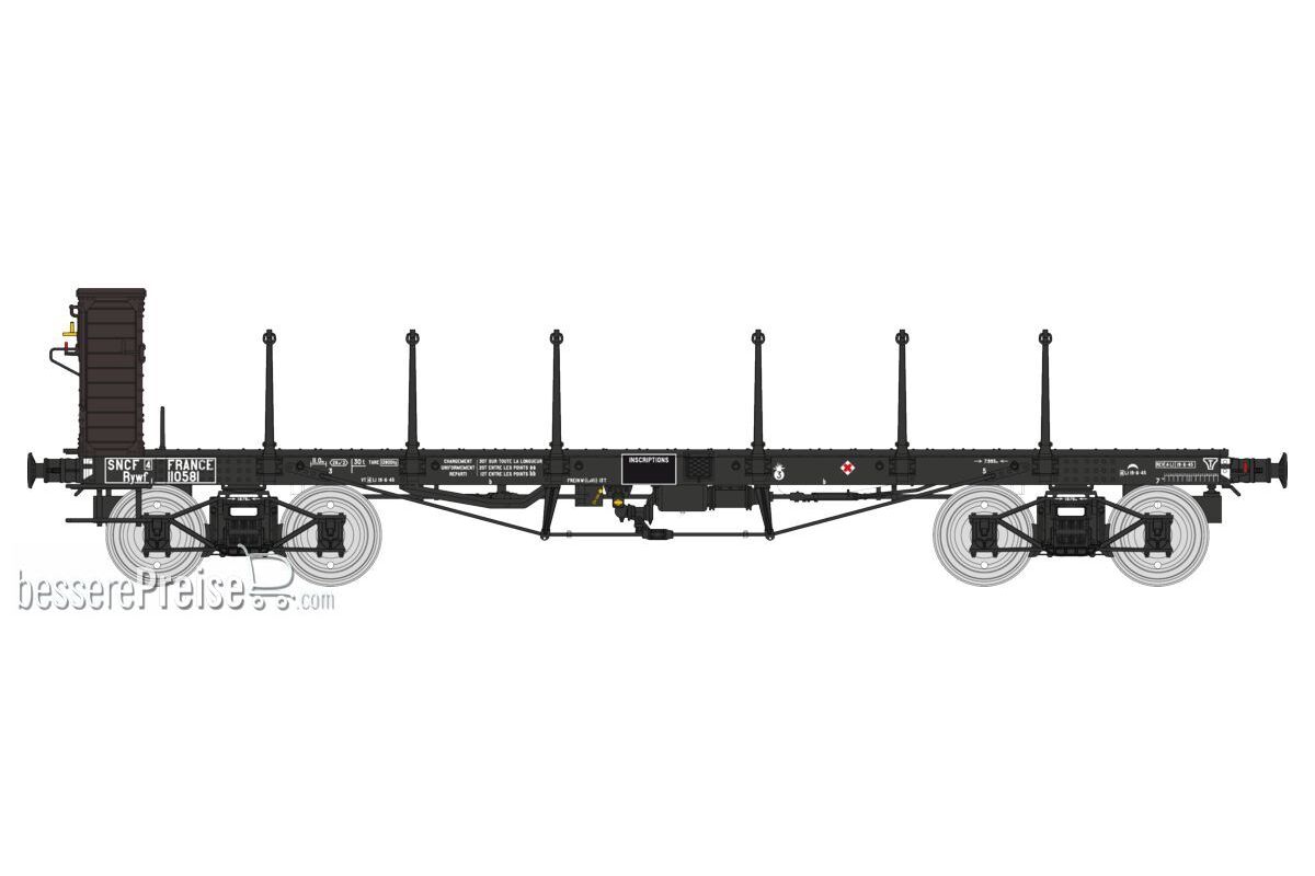 FLAT WAGON TP long ranchers and Brakesman Home n° Rywf 110581 SNCF Era III A