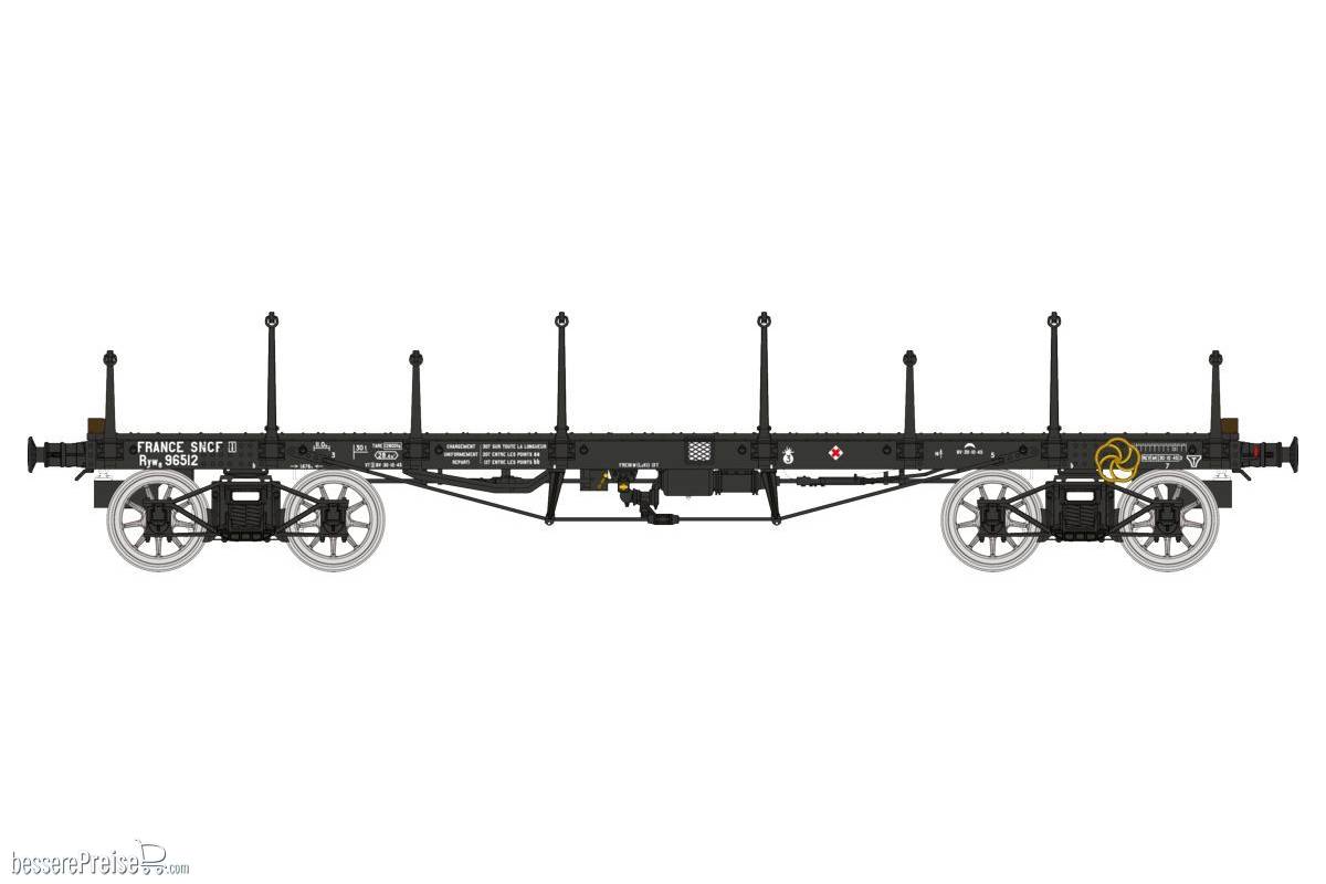 FLAT WAGON TP short and long ranchers n° Ryw 96512, SNCF Era III A